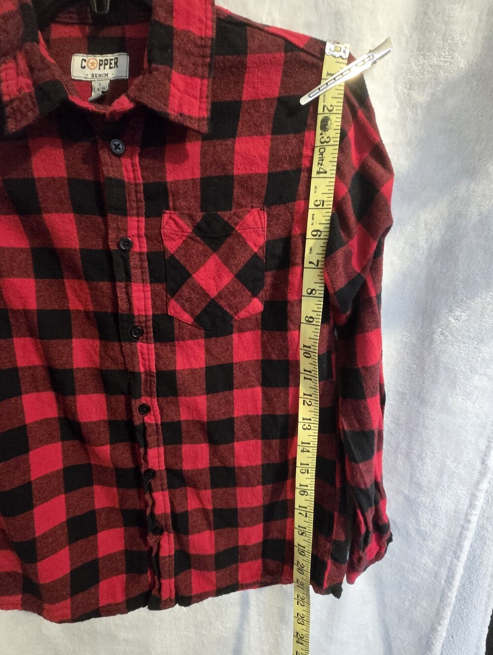 Red and Black Plaid Longsleeve Shirt - Picture 8 of 9